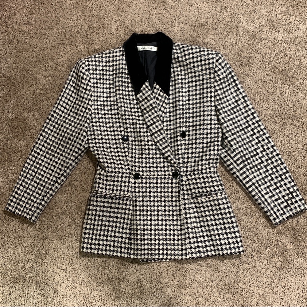 Tahari houndstooth blazer Size 8